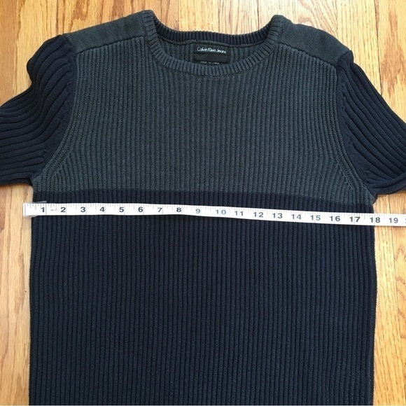 Calvin Klein Men's Blue Crewneck Knit Pullover Sweater - Picture 8 of 13